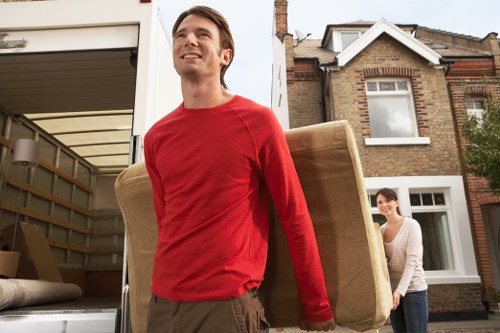 Residential items packed for self storage in Docklands apartment move
