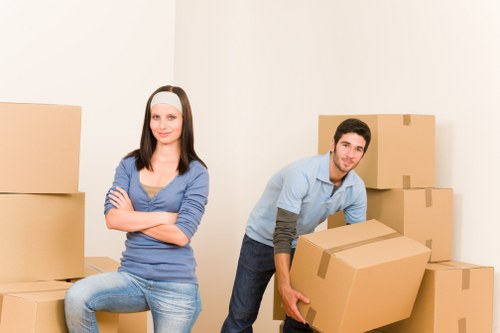 Packing and protecting office equipment for a move in Docklands