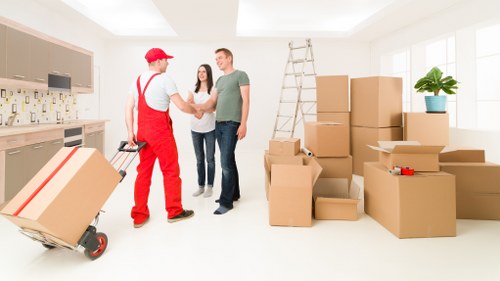Small office removals service in Docklands commercial area