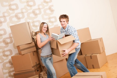 Careful loading of furniture for a Docklands flat move